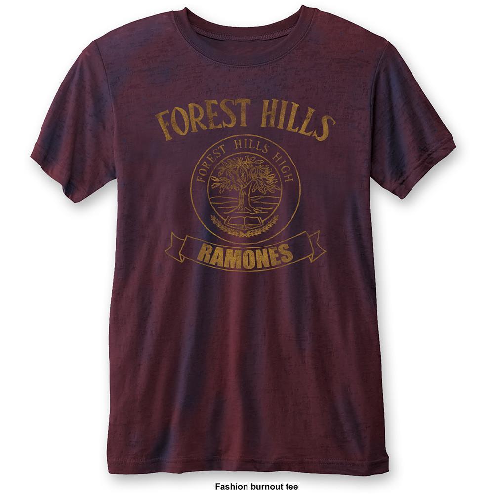 Ramones Unisex T-Shirt Forest Hills Burnout Red